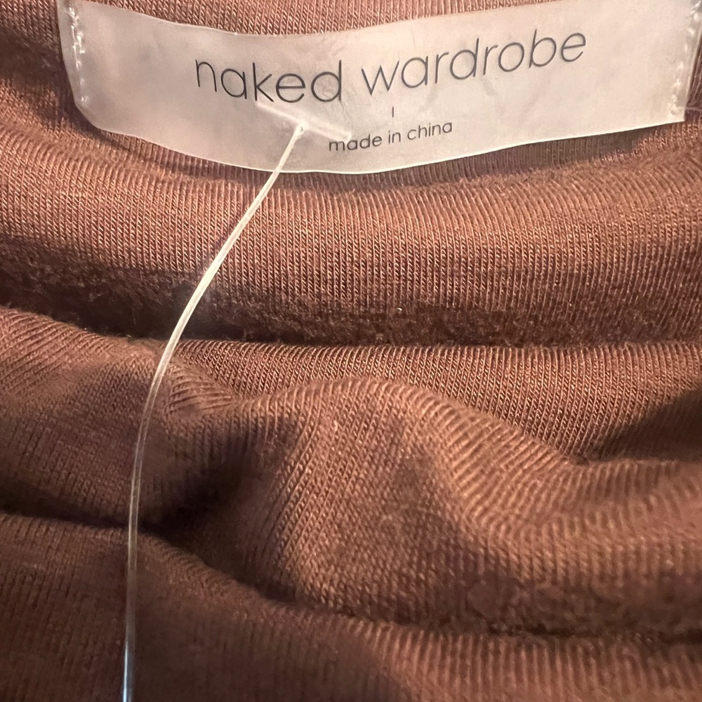 Naked Wardrobe Chocolate Off-The-Shoulder Top - Picture 5 of 7